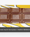 Glossy Chocolate Box W/ Window Mockup - Front View High-Angle Shot