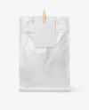 Matte Coffee Bag With Clip Mockup