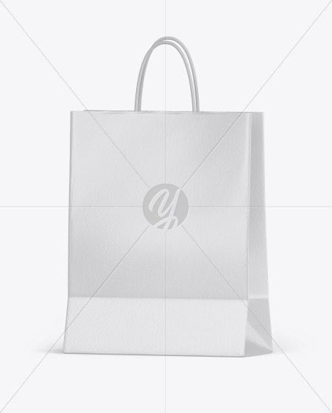 Textured Shopping Bag w/ Rope Handles Mockup