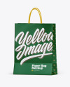 Textured Shopping Bag w/ Rope Handles Mockup