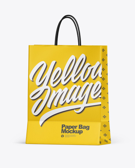 Textured Shopping Bag w/ Rope Handles Mockup