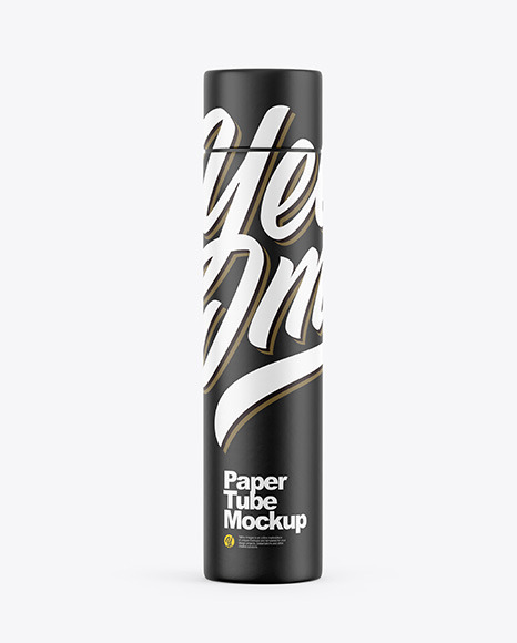 Matte Paper Tube Mockup - Puffer coat mockup