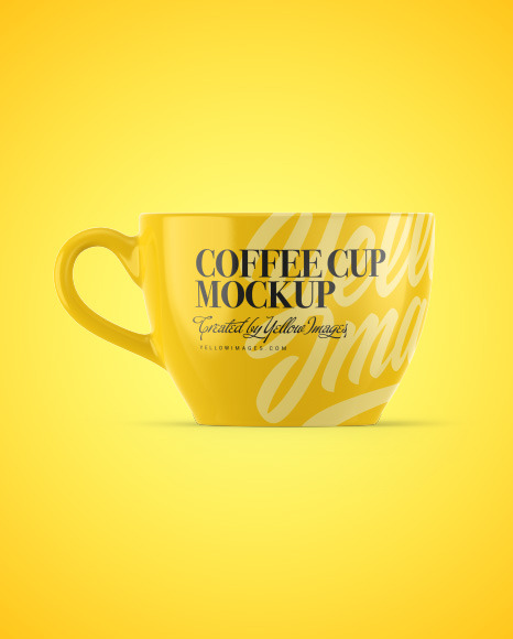 Glossy Coffee Cup Mockup