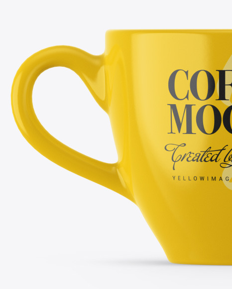 Glossy Coffee Cup Mockup