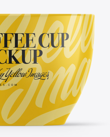 Glossy Coffee Cup Mockup