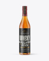 Clear Glass Bottle with Whiskey Mockup