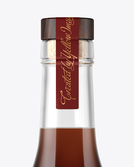 Clear Glass Rum Bottle Mockup