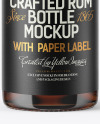 Clear Glass Rum Bottle Mockup