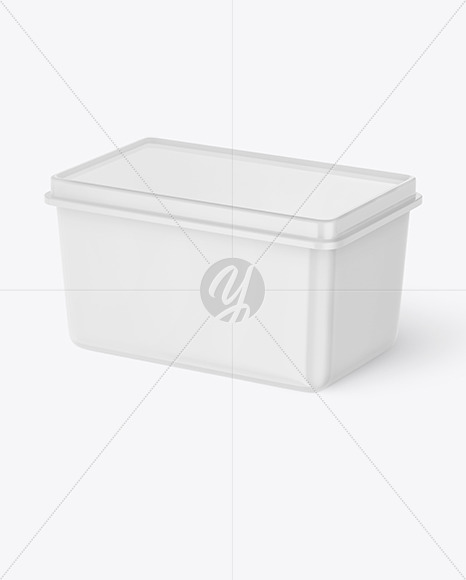 Glossy Plastic Container Mockup