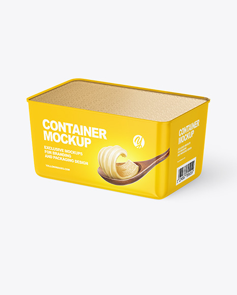 Glossy Plastic Container Mockup