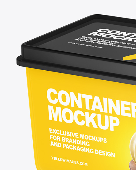 Glossy Plastic Container Mockup