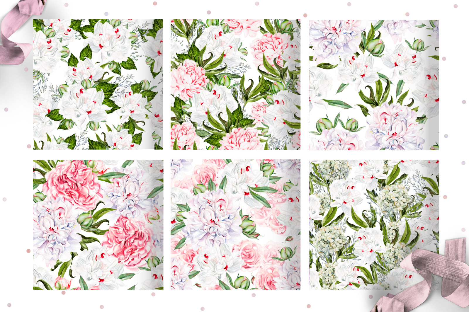 10 Hand Drawn Watercolor Patterns 10 Hand Drawn Watercolor Patterns