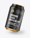 Metallic Drink Can w/ Glossy Finish Mockup