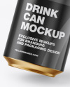 Metallic Drink Can w/ Glossy Finish Mockup