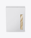 Paper Box with Oatmeal Mockup - Front View