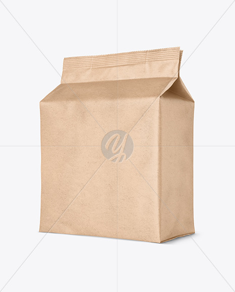 Kraft Paper Bag with Coffee Capsules Mockup