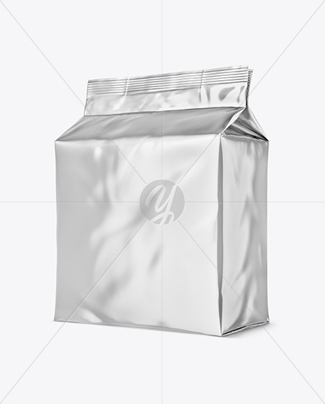 Metallic Bag with Coffee Capsules Mockup