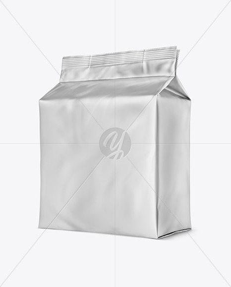 Matte Metallic Bag with Coffee Capsules Mockup