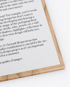 Wooden Clipboard W/ A4 Paper Mockup