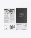 Folder W/ Papers, Business Cards, Envelope Mockup