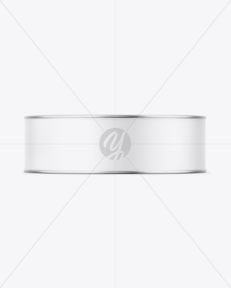 Metallic Can W/ Matte Label Mockup