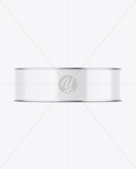 Metallic Can W/ Glossy Label Mockup