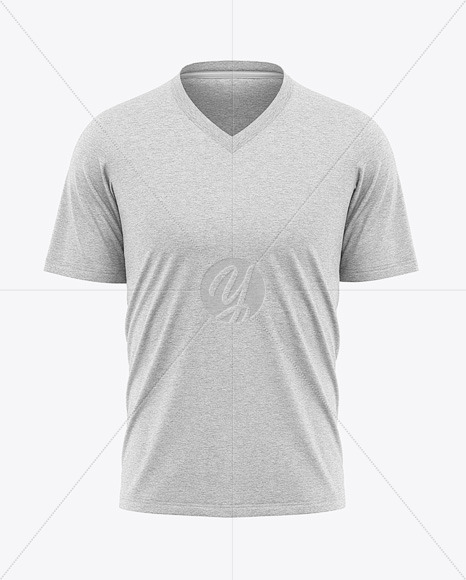 Men’s Heather Loose-Fit T-shirt Mockup - Front View Of Melange Tee