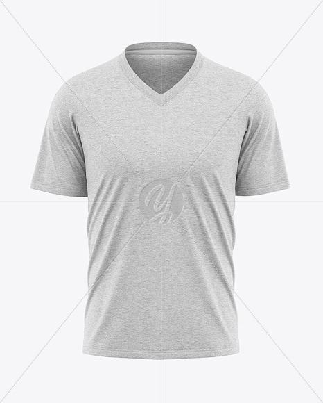 Men’s Heather Loose-Fit T-shirt Mockup - Front View Of Melange Tee