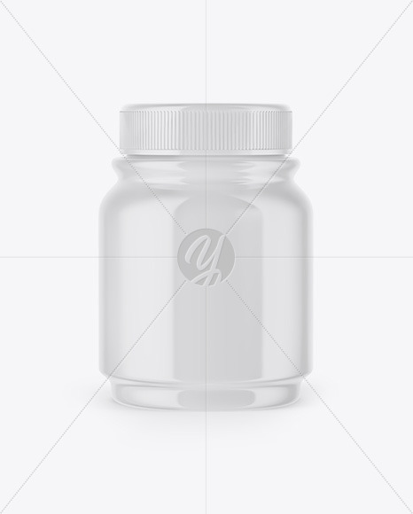 Glossy Plastic Pills Bottle Mockup