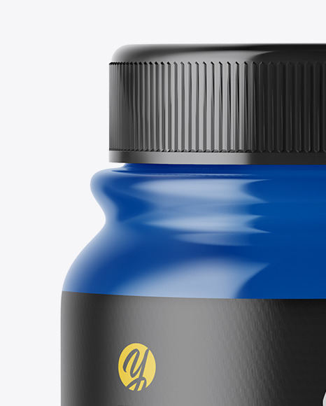 Glossy Plastic Pills Bottle Mockup