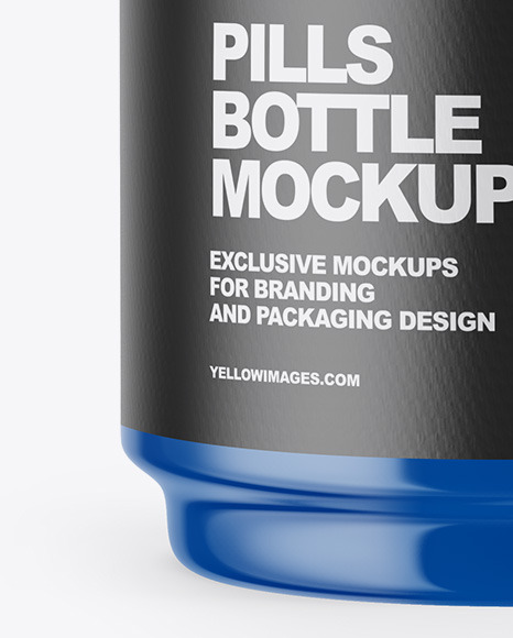 Glossy Plastic Pills Bottle Mockup