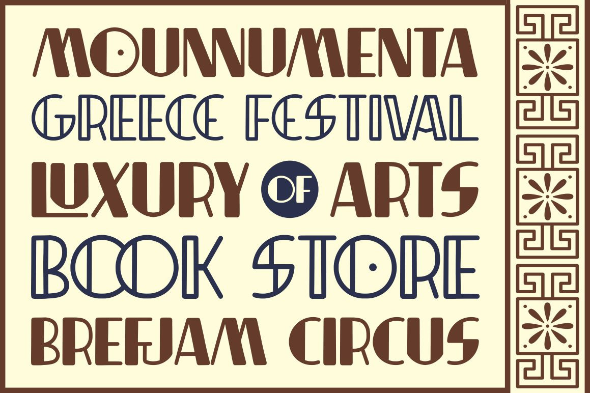 Indentia - Art Deco Typeface