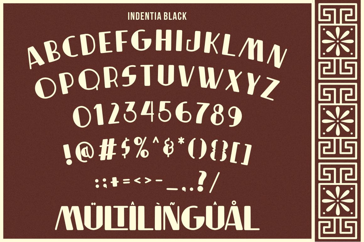 Indentia - Art Deco Typeface