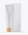 Glossy Cosmetic Tube w/ Box Mockup