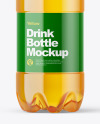 PET Bottle with Apple Juice Mockup