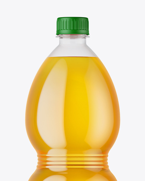 PET Bottle with Apple Juice Mockup