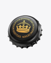 Glossy Metallic Bottle Cap Mockup