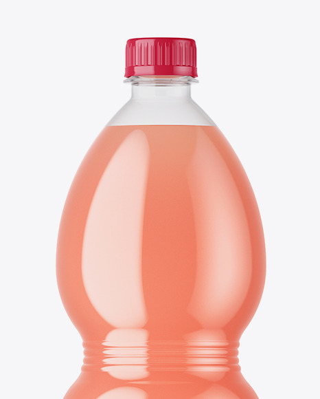 PET Bottle with Grape Juice Mockup