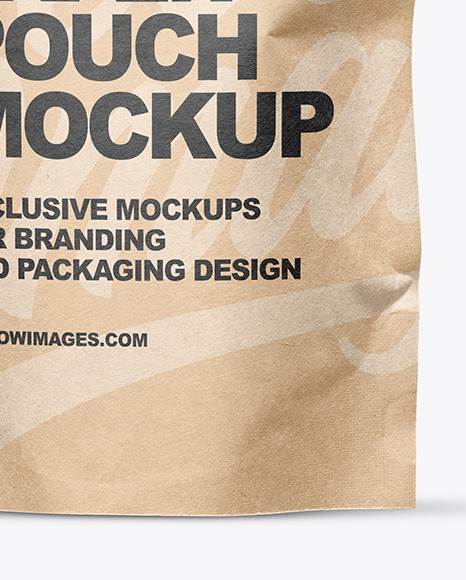 Kraft Paper Stand Up Pouch Mockup