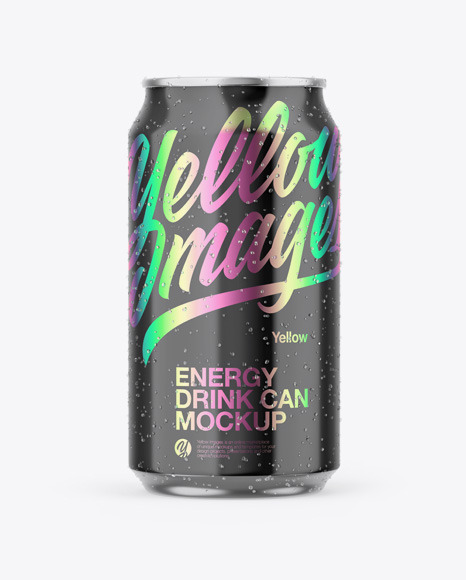 Metallic Can W/ Glossy Finish Mockup Metallic Can W/ Glossy Finish Mockup