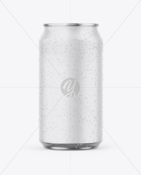 Metallic Can W/ Matte Finish Mockup