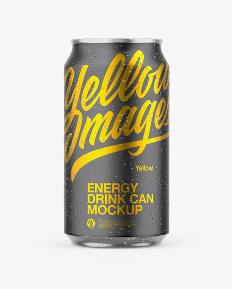 Metallic Can W/ Matte Finish Mockup