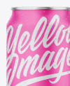 Metallic Can W/ Matte Finish Mockup