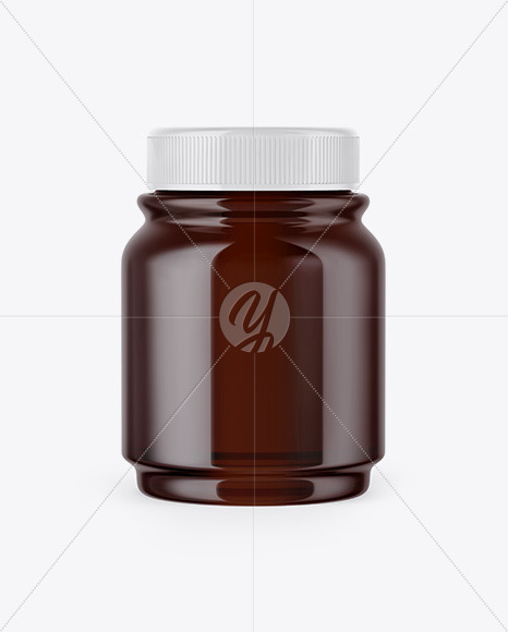 Amber Pills Bottle Mockup