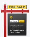 Realtor Sign Mockup - Front View