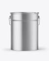 Matte Metallic Paint Bucket Mockup