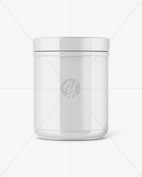 Glossy Protein Jar Mockup