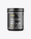 Glossy Protein Jar Mockup