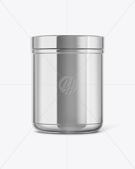 Metallic Protein Jar Mockup