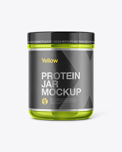Metallic Protein Jar Mockup
